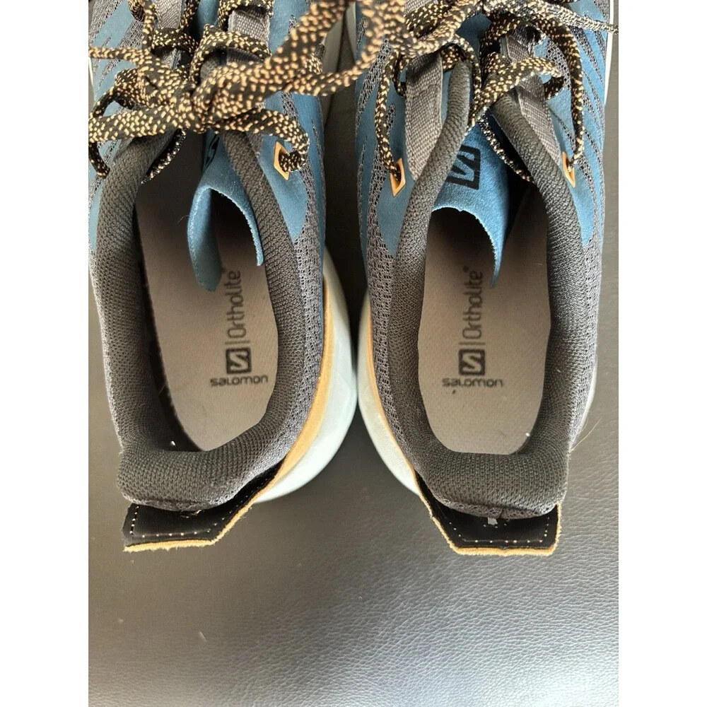 Salomon Trail Running Shoes Mens Size 11.5 Gray Blue Contagrip Ortholite - Picture 6 of 8